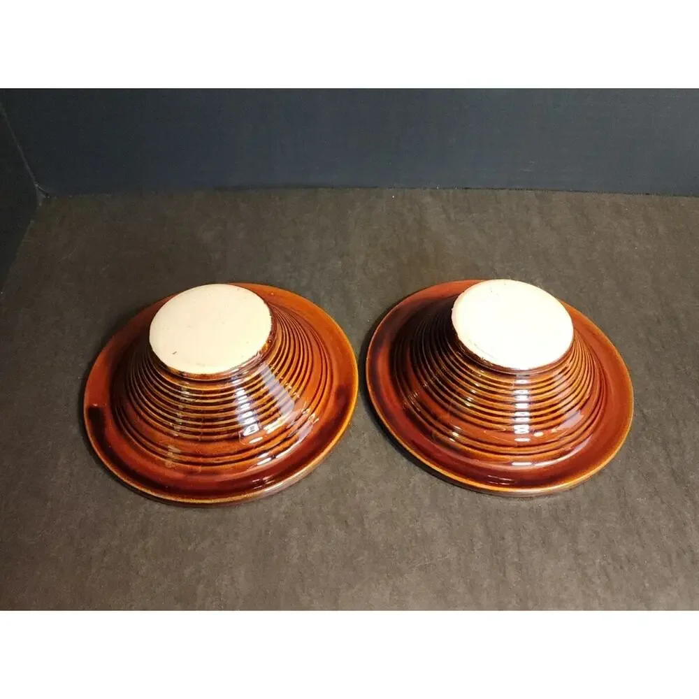 Vtg Apple Baker Hand Thrown Pottery Brown Stoneware 6.5